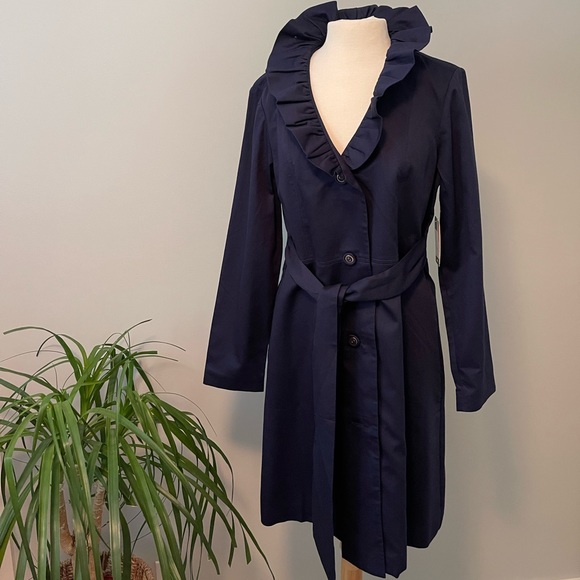 💙 NWT LILLY PULITZER Kelli Coat - Navy - 14 - Picture 3 of 10
